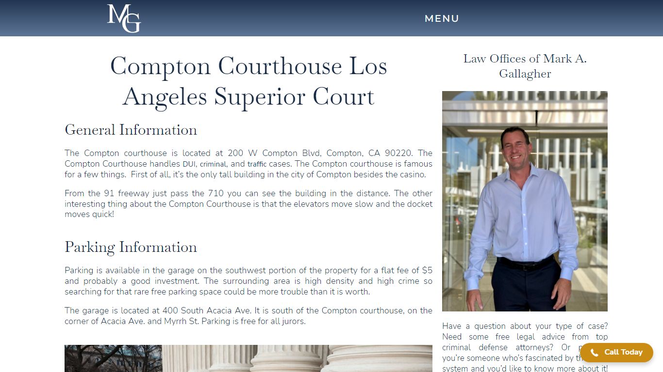 Compton Courthouse Los Angeles Superior Court - Mark A. Gallagher