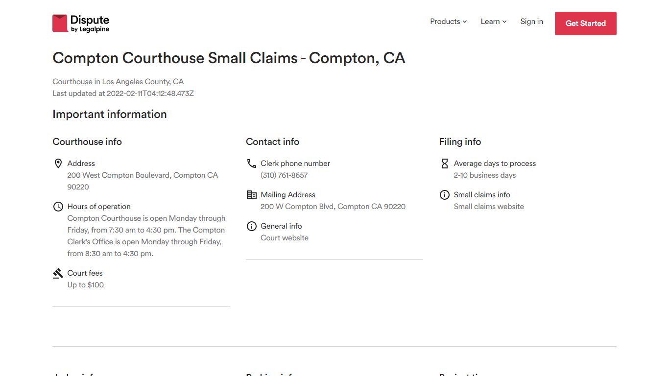 Compton Courthouse Small Claims - Compton, CA | Dispute